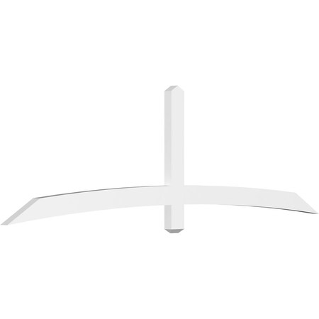 Ekena Millwork Bellingham Architectural Grade PVC Gable Bracket, 96"W x 28"H x 2"D x 4"F, 7/12 Pitch GBP096X28X0204BEL00